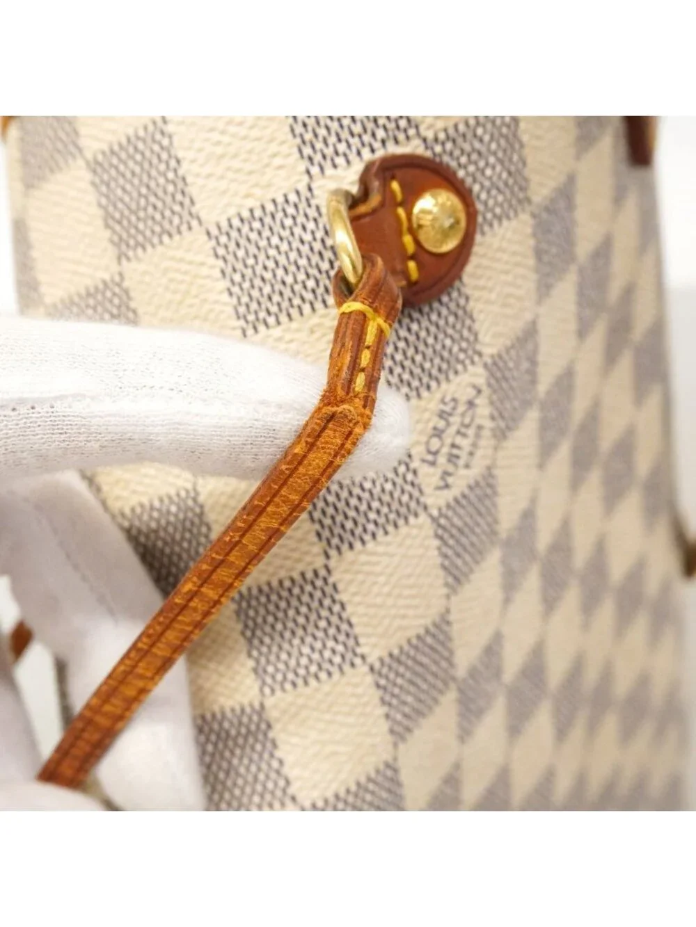 Louis Vuitton Tote Damier Azur Neverfull MM White